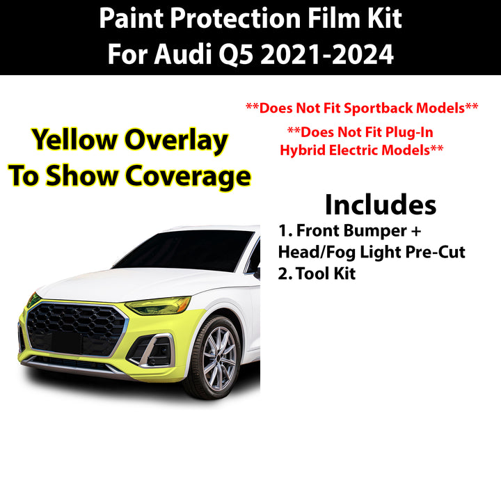Fits Audi Q5 2021+ Precut Premium Paint Protection Film Clear Bra PPF Decal Film Kit Cover - Bogar Tech Designs