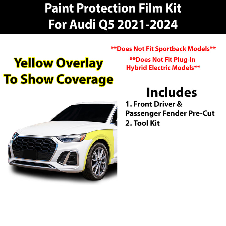 Fits Audi Q5 2021+ Precut Premium Paint Protection Film Clear Bra PPF Decal Film Kit Cover - Bogar Tech Designs