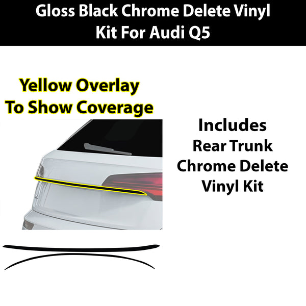 Audi Q5 2019-2025 Blackout Chrome Delete Kit - Precut Gloss Black Vinyl Overlays