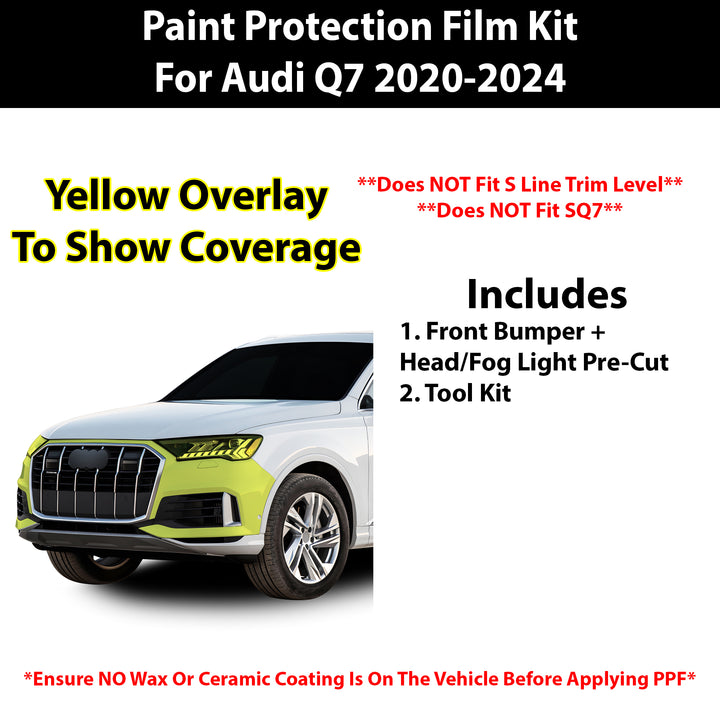 Fits Audi Q7 2020+ Precut Premium Paint Protection Film Clear Bra PPF Decal Film Kit - Bogar Tech Designs