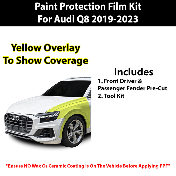Fits Audi Q8 2019 - 2023 Precut Premium Paint Protection Film Clear Bra PPF Decal Film Kit - Bogar Tech Designs
