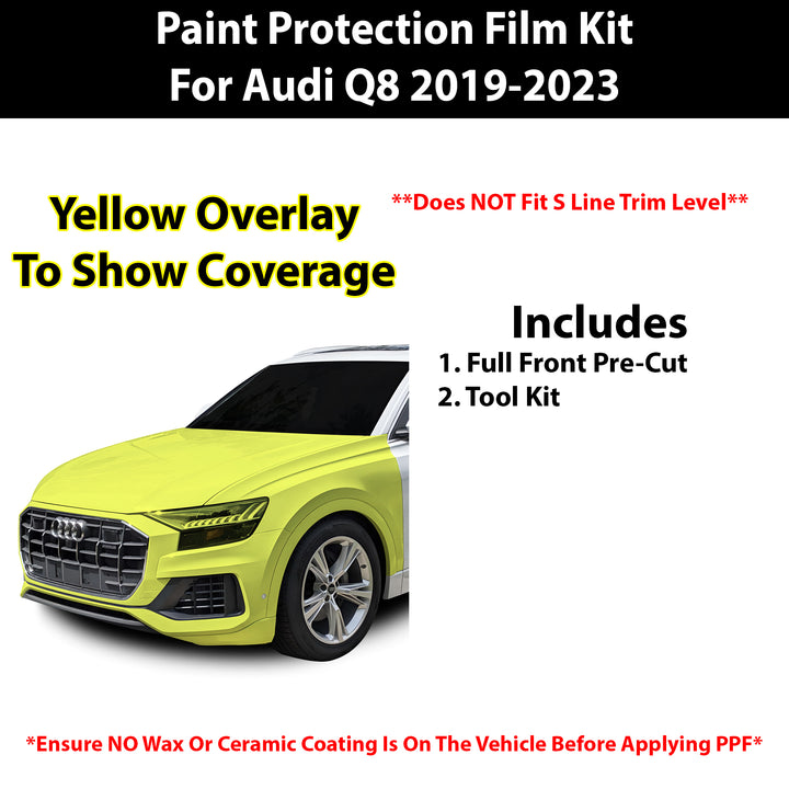 Fits Audi Q8 2019 - 2023 Precut Premium Paint Protection Film Clear Bra PPF Decal Film Kit - Bogar Tech Designs