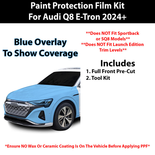 Fits Audi Q8 e-Tron 2024+ Precut Premium Paint Protection Film Clear Bra PPF Decal Film Kit