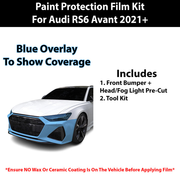 Fits Audi RS6 2021+ Precut Premium Paint Protection Film Clear Bra PPF Decal Film Kit Cover