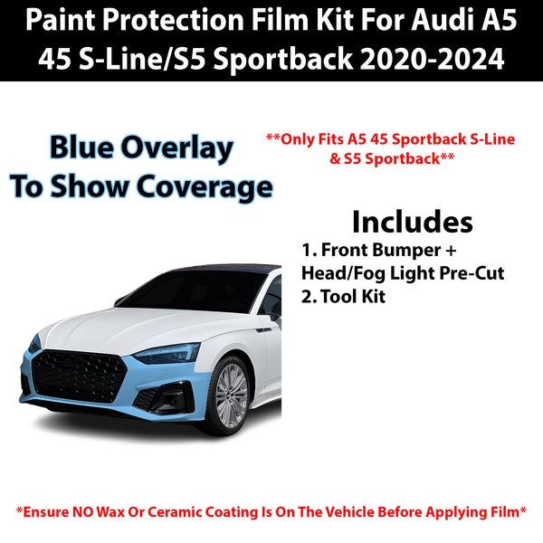 Fits Audi A5 2020+ Precut Premium Paint Protection Film Clear Bra PPF Decal Film Kit