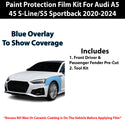 Fits Audi A5 2020+ Precut Premium Paint Protection Film Clear Bra PPF Decal Film Kit