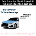 Fits Audi A5 2020+ Precut Premium Paint Protection Film Clear Bra PPF Decal Film Kit