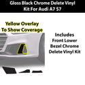Audi A7 & S7 Sportback 2019-2026 Blackout Chrome Delete Kit - Precut Gloss Black Vinyl Overlays