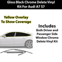 Audi A7 & S7 Sportback 2019-2026 Blackout Chrome Delete Kit - Precut Gloss Black Vinyl Overlays