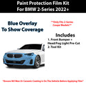 Fits BMW 2 Series Coupe 2022+ Precut Premium Paint Protection Film Clear Bra PPF Decal Film Kit Cover