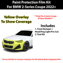 Fits BMW 2 Series Coupe M Sport 2022+ Precut Premium Paint Protection Film Clear Bra PPF Decal Film Kit