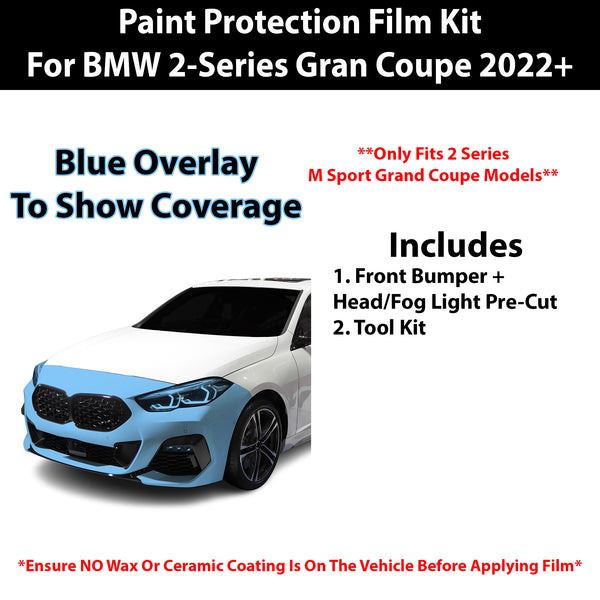 Fits BMW 2 Series Gran Coupe M Sport 2022+ Precut Premium Paint Protection Film Clear Bra PPF Decal Film Kit