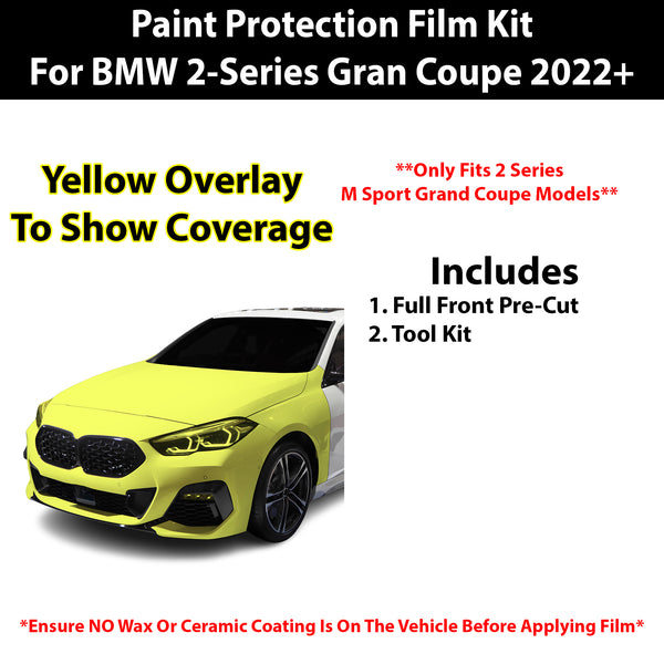 Fits BMW 2 Series Gran Coupe M Sport 2022+ Precut Premium Paint Protection Film Clear Bra PPF Decal Film Kit