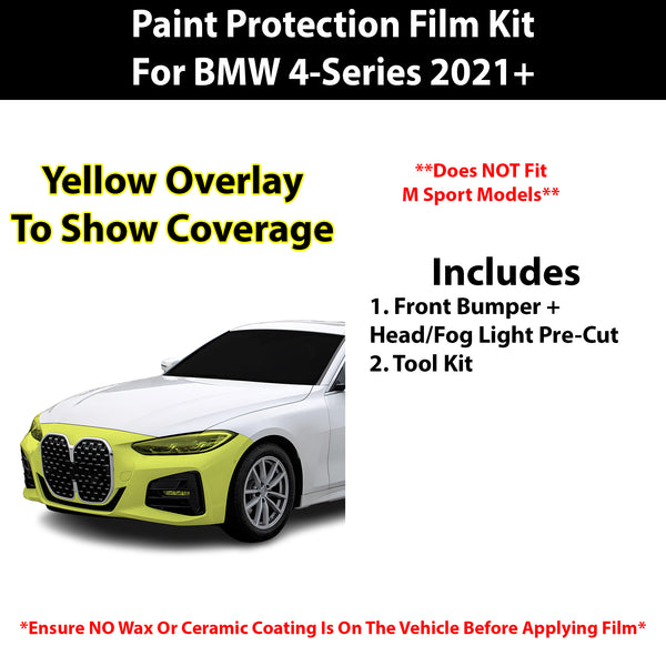 Fits BMW 4 2021+ Precut Premium Paint Protection Film Clear Bra PPF Decal Film Kit