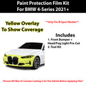 Fits BMW 4 2021+ Precut Premium Paint Protection Film Clear Bra PPF Decal Film Kit