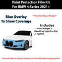 Fits BMW 4 2021+ Precut Premium Paint Protection Film Clear Bra PPF Decal Film Kit