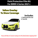 Fits BMW 4 2021+ Precut Premium Paint Protection Film Clear Bra PPF Decal Film Kit