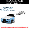 Fits BMW 4 2021+ Precut Premium Paint Protection Film Clear Bra PPF Decal Film Kit