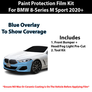 Fits BMW 8 Series 2020+ Precut Premium Paint Protection Film Clear Bra PPF Decal Film Kit