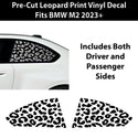 Fits BMW M2 2023+ Animal Leopard Cheetah Cow Window Vinyl Decal Stickers