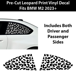 Fits BMW M2 2023+ Animal Leopard Cheetah Cow Window Vinyl Decal Stickers