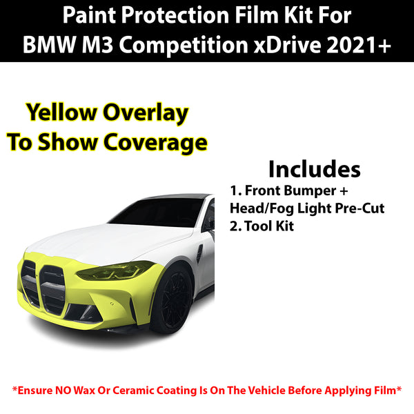 Fits BMW M3 2021+ Precut Premium Paint Protection Film Clear Bra PPF Decal Film Kit