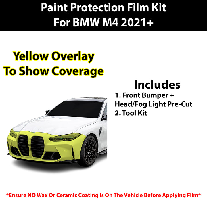 Fits BMW M4 2021+ Precut Premium Paint Protection Film Clear Bra PPF Decal Film Kit - Bogar Tech Designs