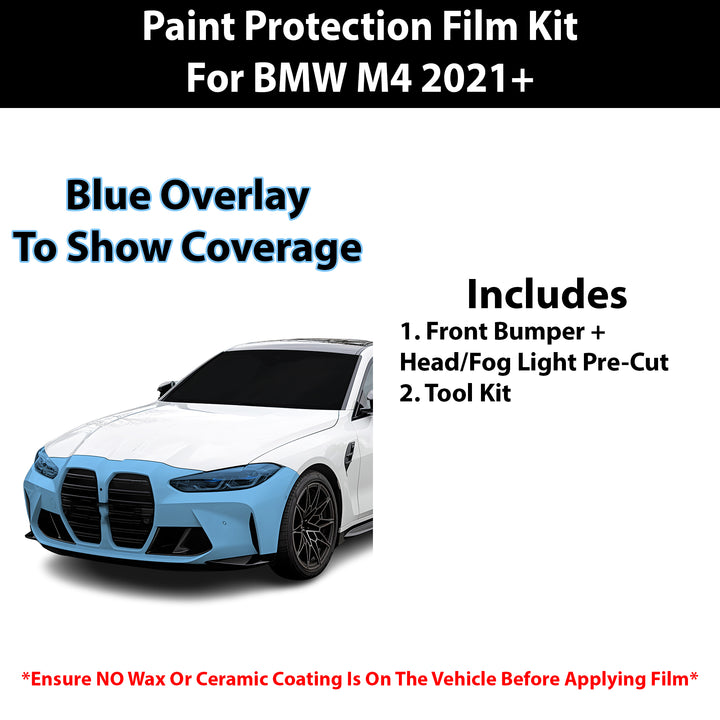 Fits BMW M4 2021+ Precut Premium Paint Protection Film Clear Bra PPF Decal Film Kit - Bogar Tech Designs