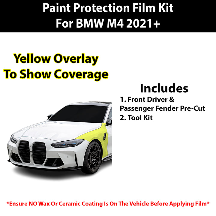 Fits BMW M4 2021+ Precut Premium Paint Protection Film Clear Bra PPF Decal Film Kit - Bogar Tech Designs