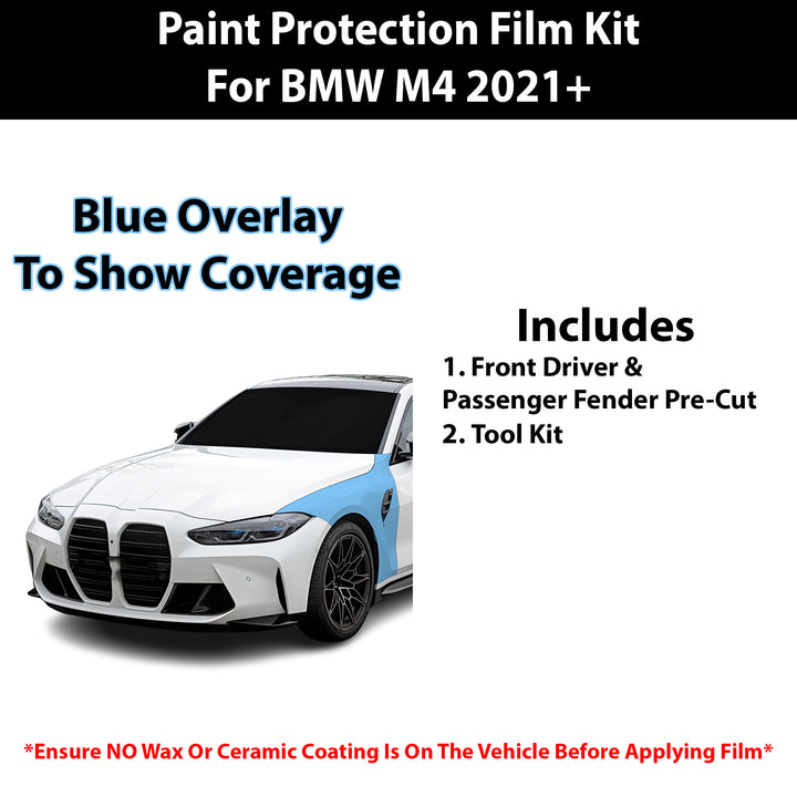 Fits BMW M4 2021+ Precut Premium Paint Protection Film Clear Bra PPF Decal Film Kit - Bogar Tech Designs