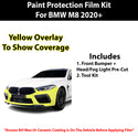 Fits BMW M8 2020+ Precut Premium Paint Protection Film Clear Bra PPF Decal Film Kit