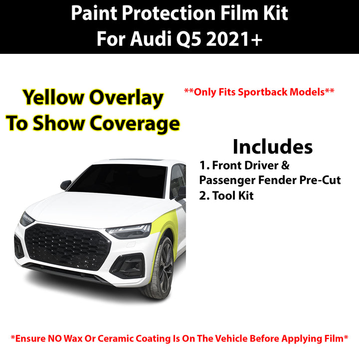 Fits Audi Q5 Sportback 2021+ Precut Premium Paint Protection Film Clear Bra PPF Decal Film Kit Cover - Bogar Tech Designs