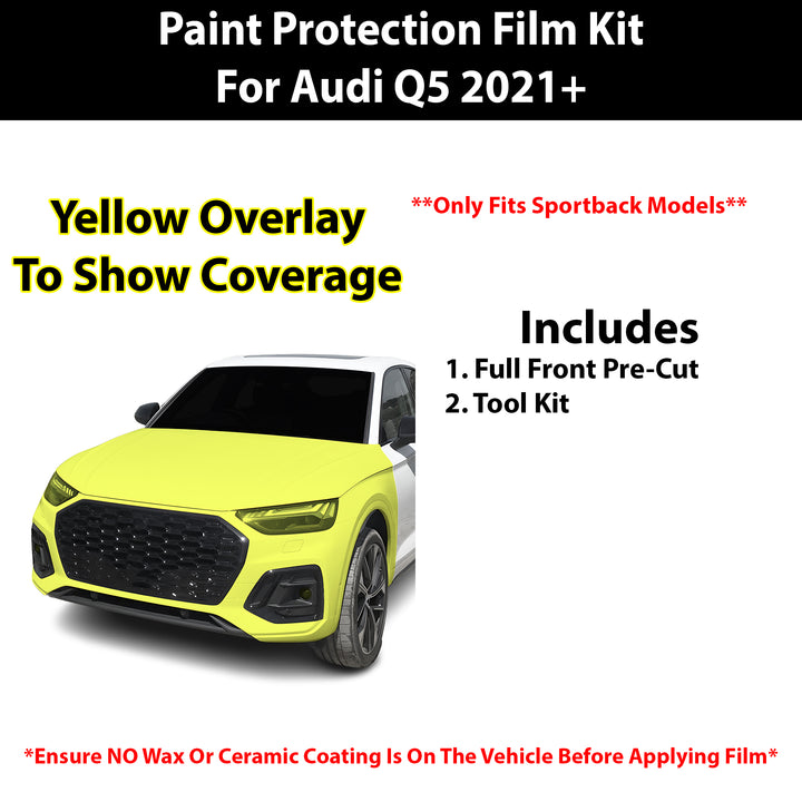 Fits Audi Q5 Sportback 2021+ Precut Premium Paint Protection Film Clear Bra PPF Decal Film Kit Cover - Bogar Tech Designs