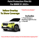 Fits BMW X1 xDrive28i xLine 2023+ Precut Premium Paint Protection Film Clear Bra PPF Decal Film Kit Cover