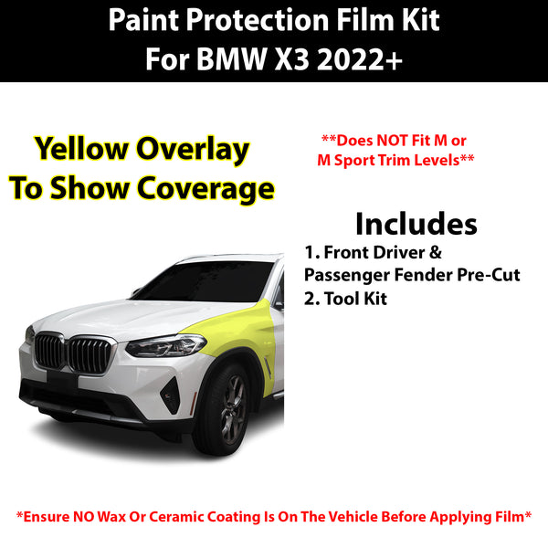 Fits BMW X3 2022+ Precut Premium Paint Protection Film Clear Bra PPF Decal Film Kit Cover