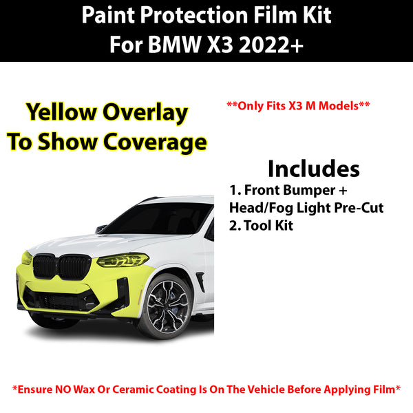 Fits BMW X3 M 2022+ Precut Premium Paint Protection Film Clear Bra PPF Decal Film Kit