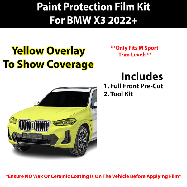 Fits BMW X3 M Sport 2022+ Precut Premium Paint Protection Film Clear Bra PPF Decal Film Kit