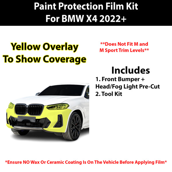 Fits BMW X4 2022+ Precut Premium Paint Protection Film Clear Bra PPF Decal Film Kit Cover