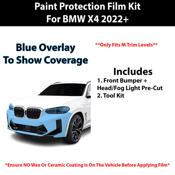 Fits BMW X4 2022+ Precut Premium Paint Protection Film Clear Bra PPF Decal Film Kit Cover