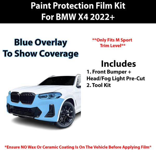 Fits BMW X4 2022+ Precut Premium Paint Protection Film Clear Bra PPF Decal Film Kit Cover