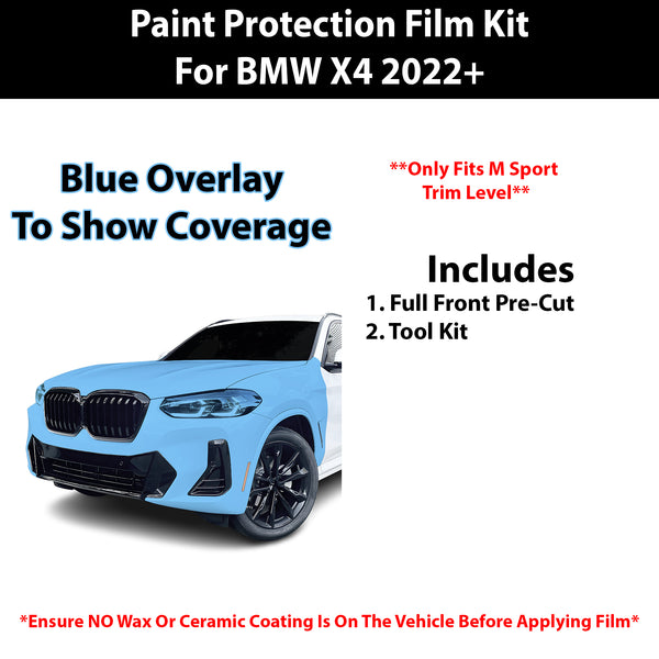 Fits BMW X4 2022+ Precut Premium Paint Protection Film Clear Bra PPF Decal Film Kit Cover