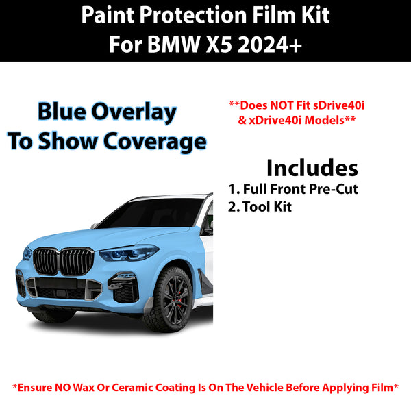 Fits BMW X5 M60i 2024+ Precut Premium Paint Protection Film Clear Bra PPF Decal Film Kit Cover