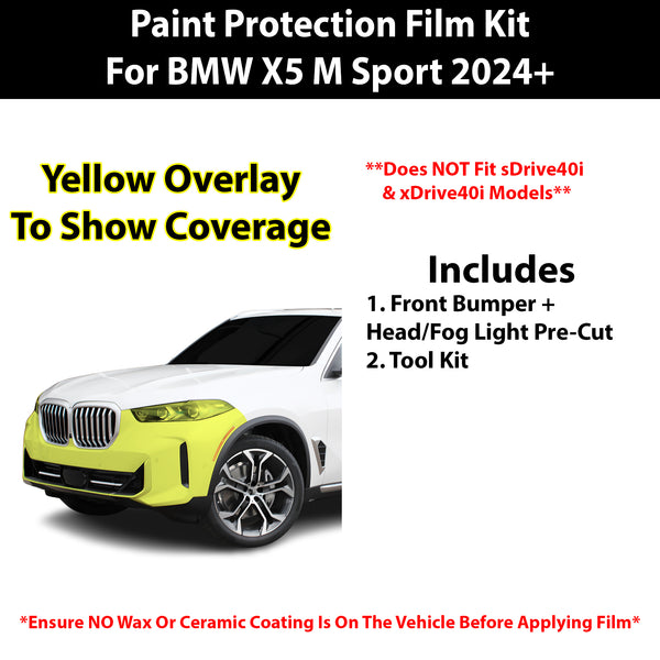 Fits BMW X5 2024+ Precut Premium Paint Protection Film Clear Bra PPF Decal Film Kit Cover