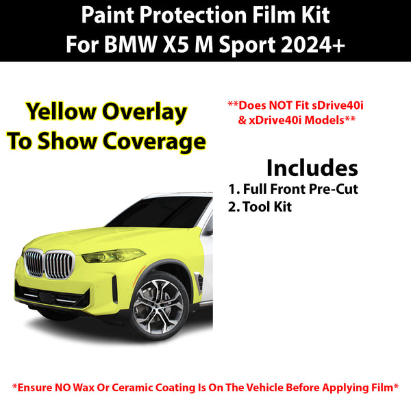 Fits BMW X5 M Sport 2024+ Precut Premium Paint Protection Film Clear Bra PPF Decal Film Kit