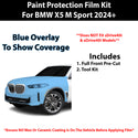 Fits BMW X5 M Sport 2024+ Precut Premium Paint Protection Film Clear Bra PPF Decal Film Kit