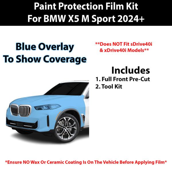 Fits BMW X5 M Sport 2024+ Precut Premium Paint Protection Film Clear Bra PPF Decal Film Kit