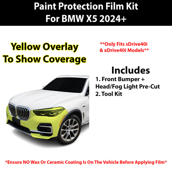 Fits BMW X5 2024+ Precut Premium Paint Protection Film Clear Bra PPF Decal Film Kit Cover