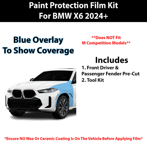 Fits BMW X6 2024+ Precut Premium Paint Protection Film Clear Bra PPF Decal Film Kit Cover