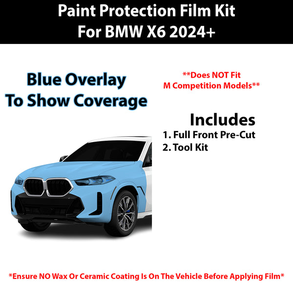 Fits BMW X6 2024+ Precut Premium Paint Protection Film Clear Bra PPF Decal Film Kit Cover