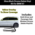 BMW X7 2019-2026 Blackout Chrome Delete Kit – Precut Gloss Black Vinyl Overlays
